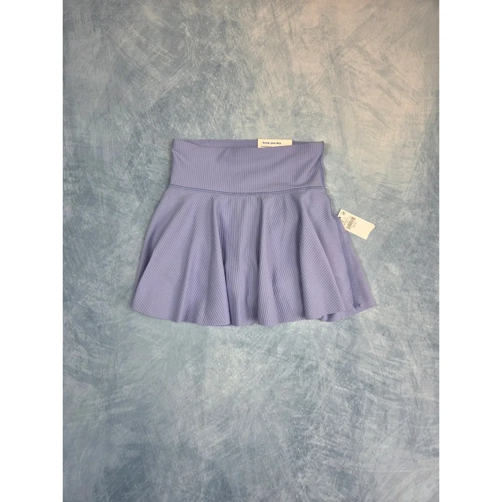 Old Navy PowerSoft Girls Skort S 6-7 Lavender High Rise Ribbed Athletic NWT